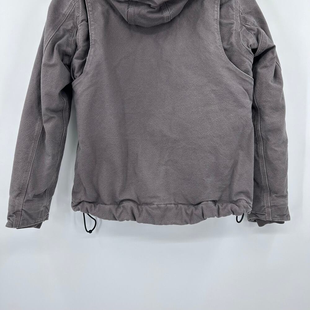 Carhartt Full Swing Caldwell Jacket Womens S Taupe Gray Sherpa Lined 102248 - Picture 12 of 12